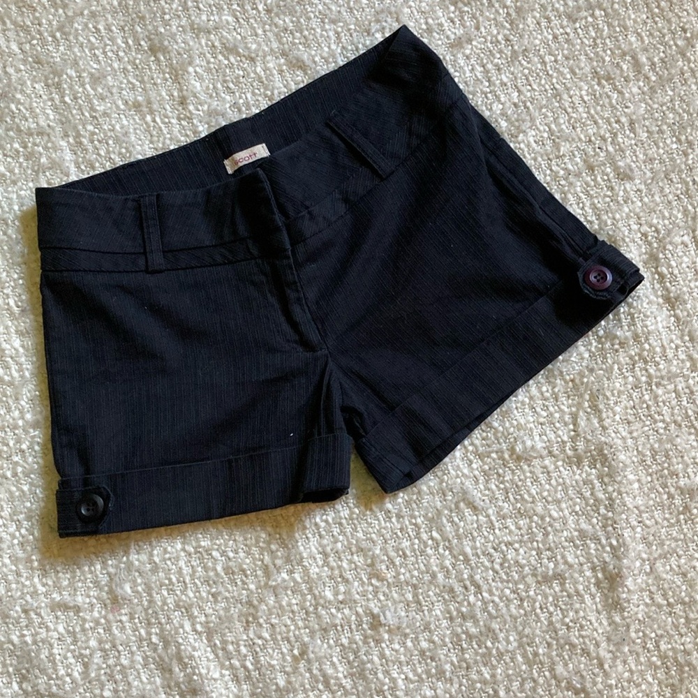 💕 Scott Size Small Black Ribbed Dress Shorts